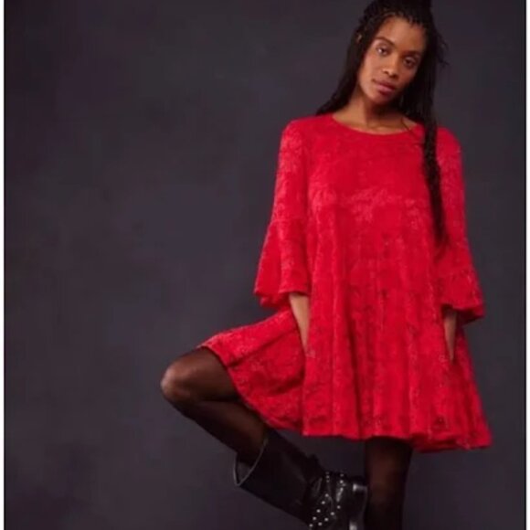 Free People Le Fleur Mini NWT Red Size XS - Picture 5 of 10